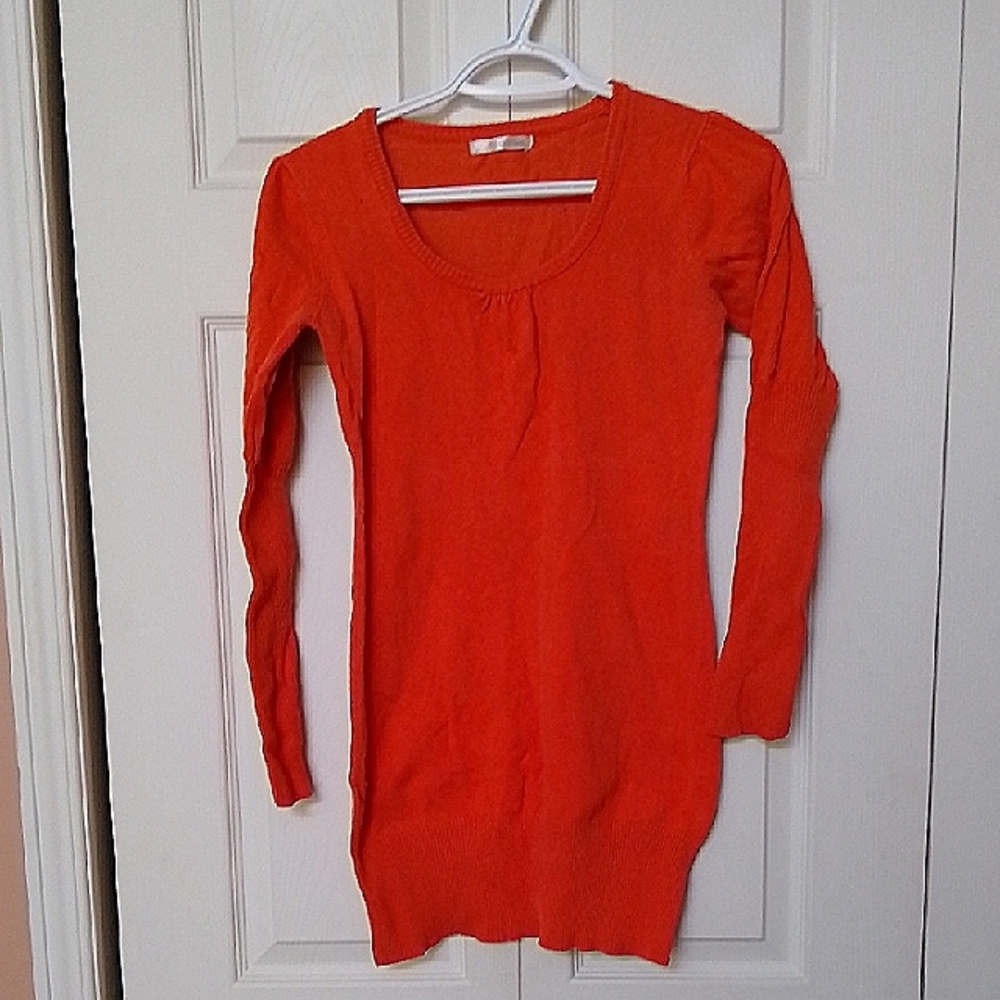 Vibrant Orange Long Sleeve Sweater